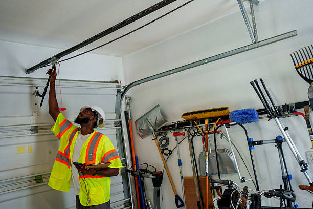 Professional Garage Door technician working in McGaheysville, VA